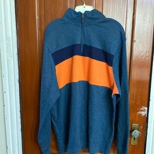 Men’s Club Room 2xl Color Block 1/4 Zip Sweater